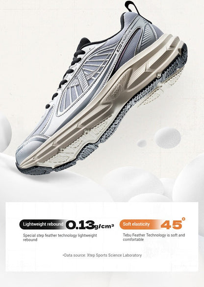 Xtep Juechen 6.0 Vintage Running Shoes Male 2025 Spring Shock Absorption Sports Shoes Street Daily Leisure Sneakers 875119110027