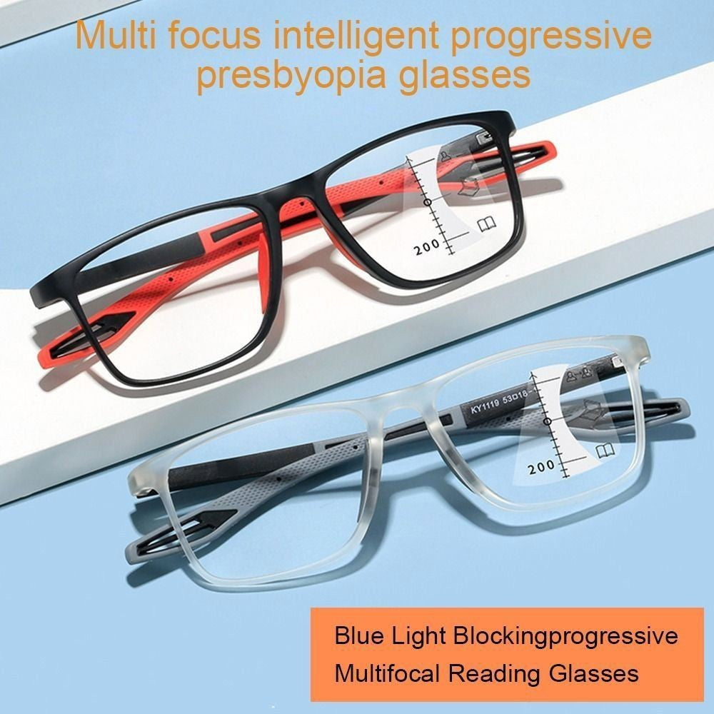 Soft Multifocal Progressive Reading Glasses TR90 Anti Blue Light Near Far Eyewear Men Women's Large Frame Farsight Eyeglasses ?