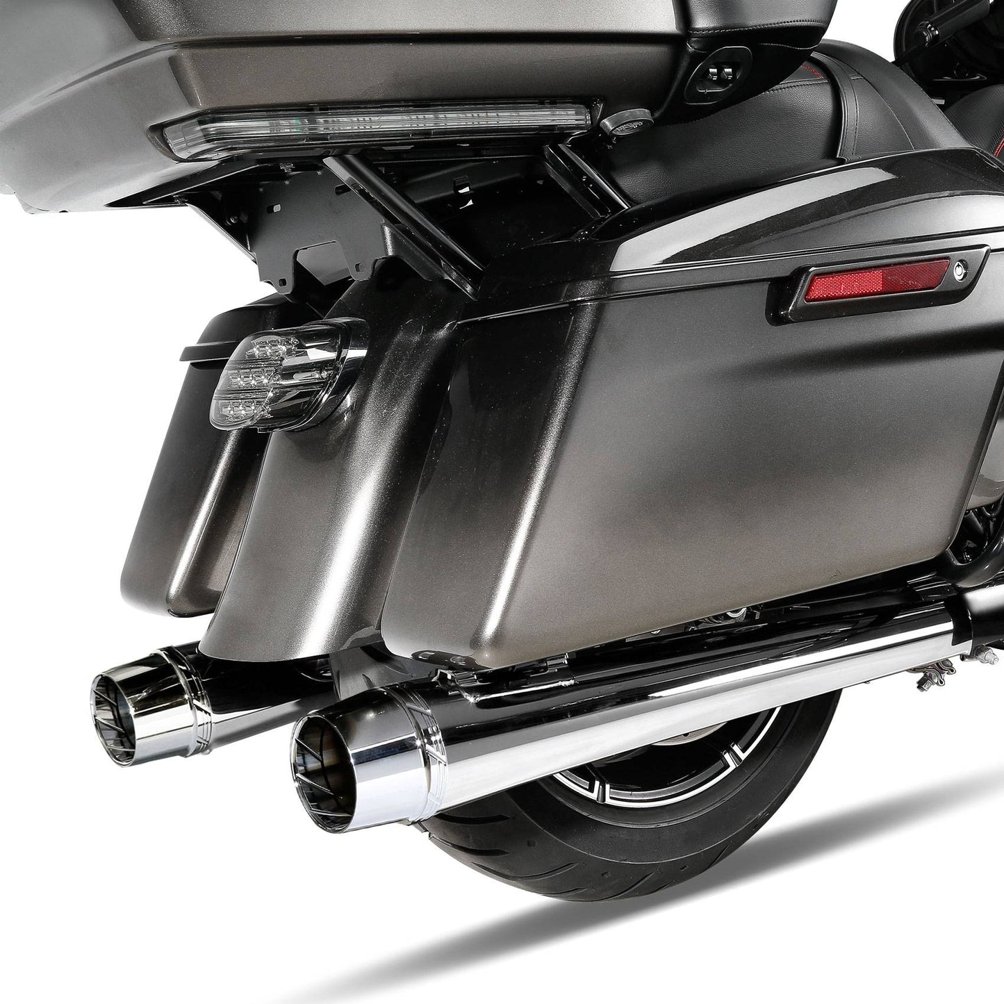 Motorcycle 4" Slip-on Mufflers Exhaust Pipes For Harley Touring Electra Street Glide 1995-2016
