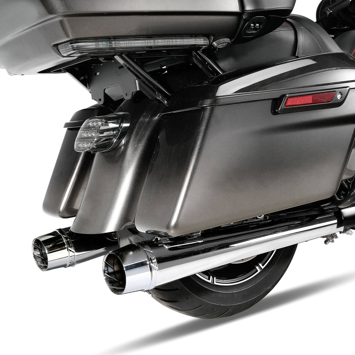 Motorcycle 4" Slip-on Mufflers Exhaust Pipes For Harley Touring Electra Street Glide 1995-2016