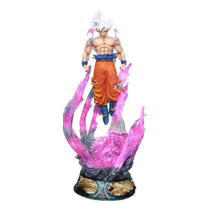 Anime Dragon Ball 25cm Super Saiyan Ultra Instinct Goku Boneco de Ação Estátua de PVC Colecionável Brinquedo Presente Enfeite de Mesa
