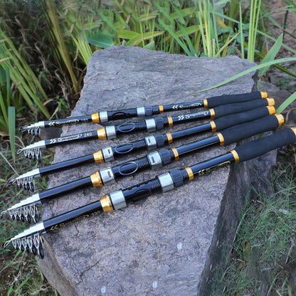 Sougayilang 4 Cores Telescópica Vara de Pesca 1.8m-3.3m Fibra de Vidro Cabo EVA Carpa Spinning Vara de Pesca Peso de Pesca 4.5kg