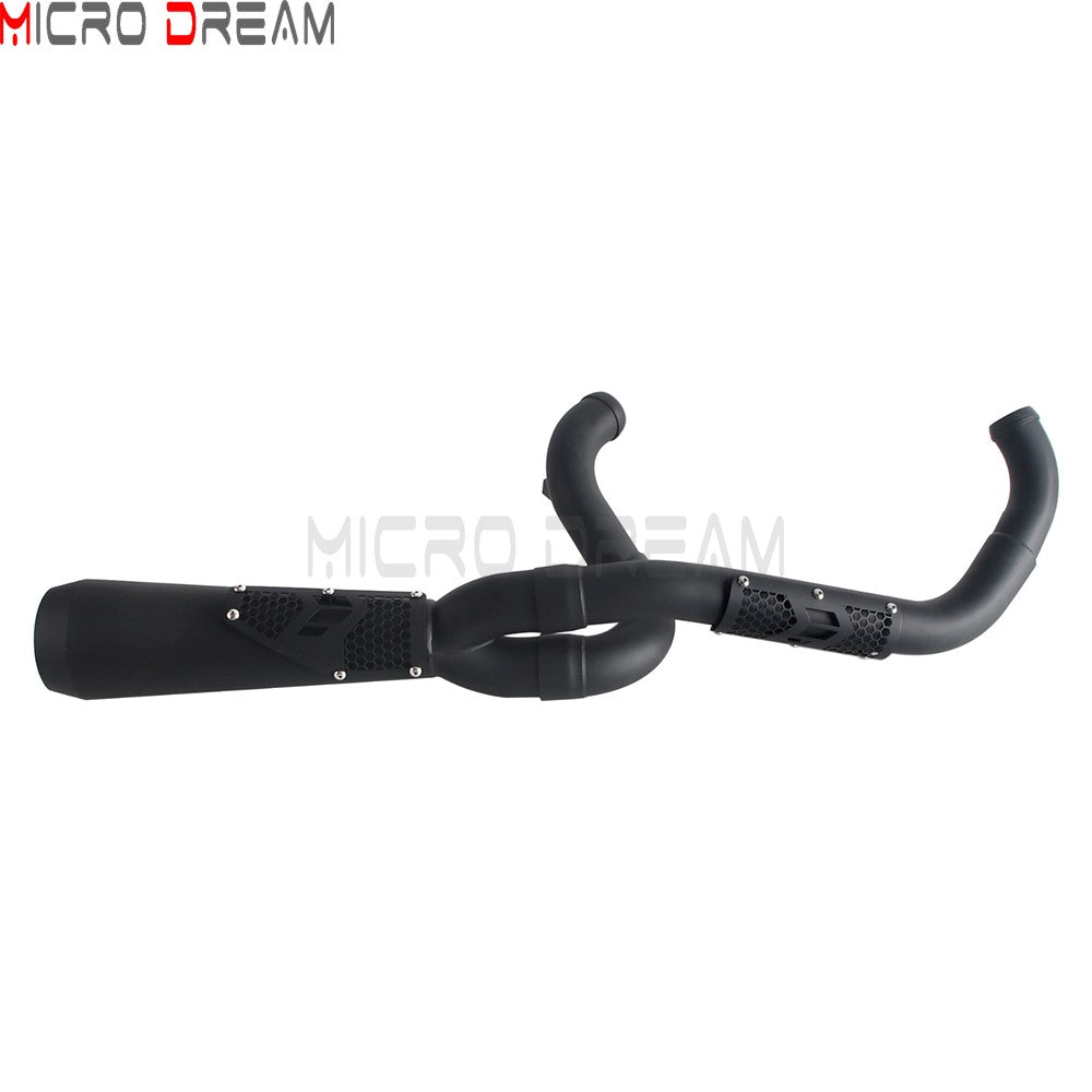Slip-on Muffler Full Exhaust System 2-in-1 Muffler Pipe For Harley Dyna Low Rider S FXDLS Super Wide Glide FXD FXDWG   FXDF FXDB