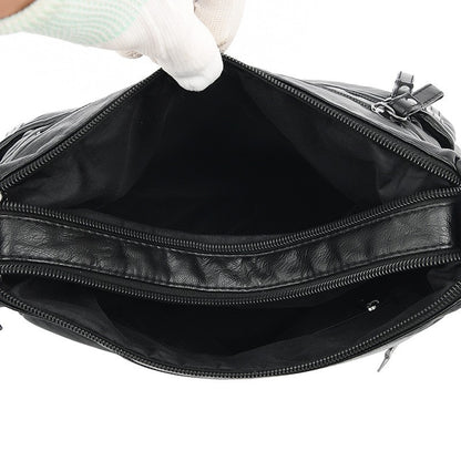 Fashion Soft Leather Crossbody Bags for Women 2025 Casual Female Multi Pocket Messenger Bags Retro Handbags Ladies Shoulder Bags