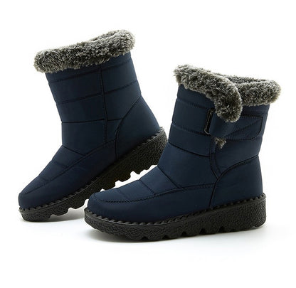 Boots Woman Fashion Winter Boots Women Winter Shoes Women's Snow Boots With Fur Super Warm Footwear Low Heels Middle Botas Mujer