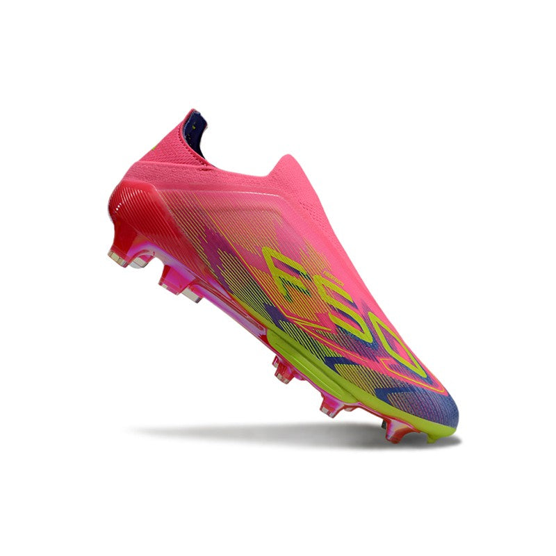 Pro Without-Lace Mens Soccer Shoes SLIP-ON Non-Slip Turf Soccer Cleats for Youth TF/FG Training Football Boots Chuteira Campo