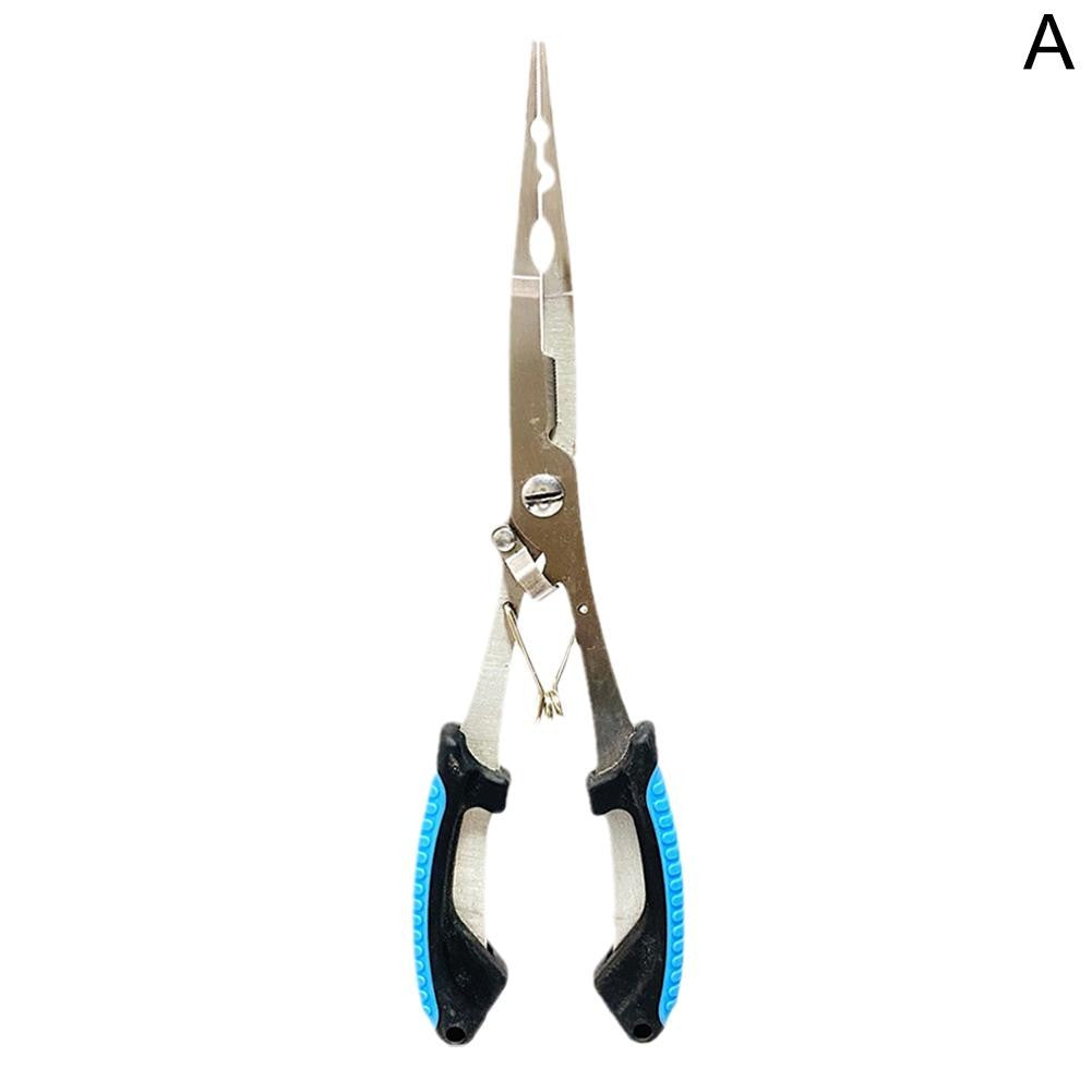 Alicate Luya Multifuncional de Aço Inoxidável Alicate de Pesca Acessórios de Pesca Alicate de Boca de Peixe Gancho Com Cabo de Borracha