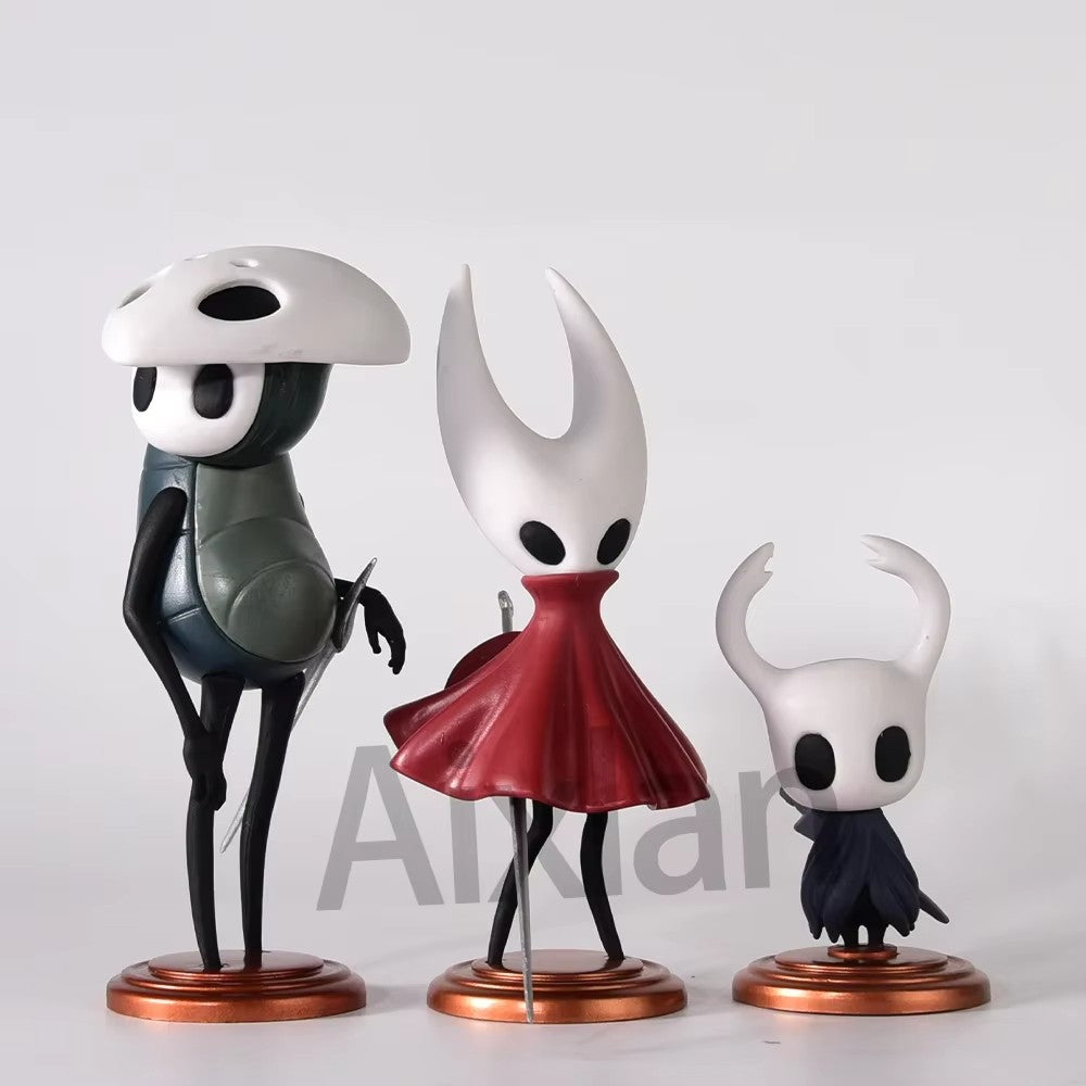 Conjunto de 3 peças Hollow Knight Anime Figure GK Jogo Anime Estatueta Boneco de Ação Modelo PVC Decoração Ornamento Brinquedos Colecionáveis
