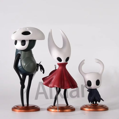 Conjunto de 3 peças Hollow Knight Anime Figure GK Jogo Anime Estatueta Boneco de Ação Modelo PVC Decoração Ornamento Brinquedos Colecionáveis