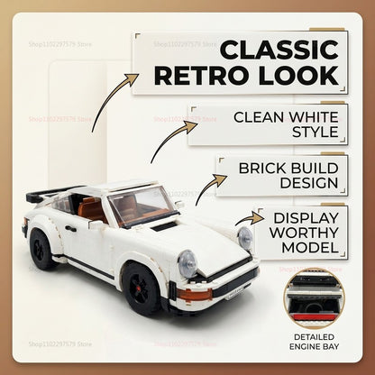 1458PCS Retro Car Building Blocks Set 2in1 Race Car Classic Car STEM Toy forTeens Adults Creative DIY Gift for  Christmas