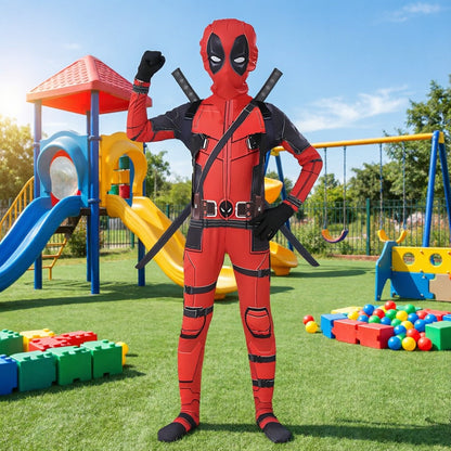 Deadpool Costume Halloween Cosplay Costume Deadpool Suit Jumpsuit deadpool Costume Carnival Festival Gift Sword Set