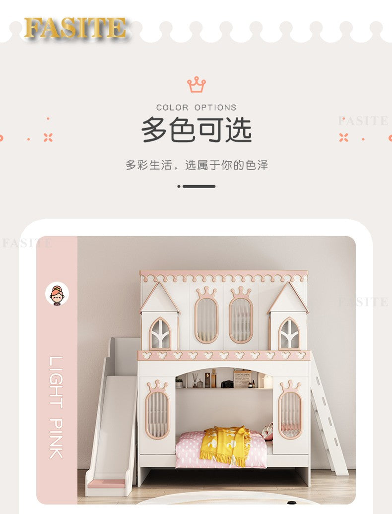 Cama de princesa castelo, cama infantil, quarto de menina, cama de casal, buraco de árvore, madeira maciça