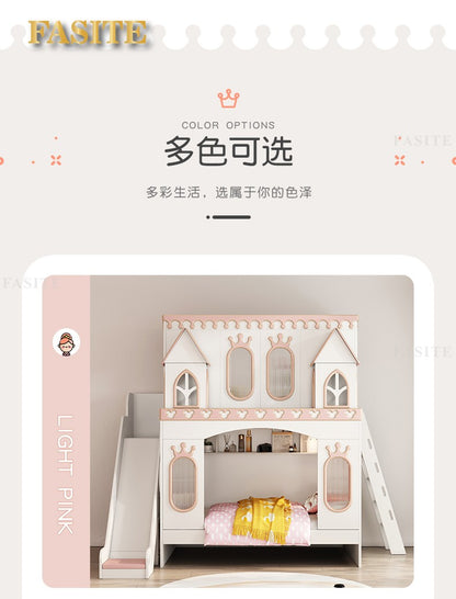 Cama de princesa castelo, cama infantil, quarto de menina, cama de casal, buraco de árvore, madeira maciça