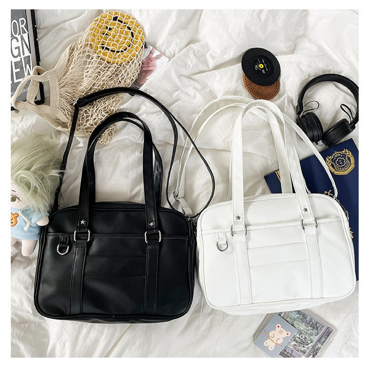 Japanese Style JK Bag Women High School Student Uniform Bag PU Leather Shoulder Bag Women Simple Handbags Crossbody Bags Itabag
