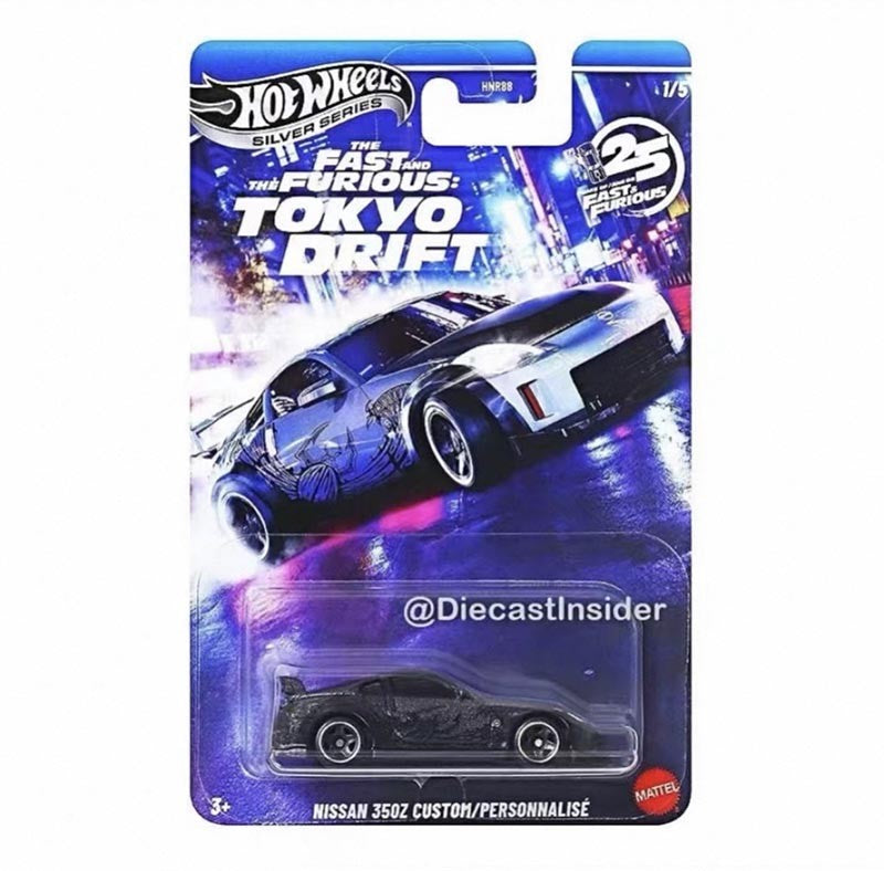Novo Conjunto Hot Wheels Velozes e Furiosos Tokyo Drift HNR88 Série 25º Aniversário Nissan Chevrolet Coleção de Carros Die-Cast 1/64