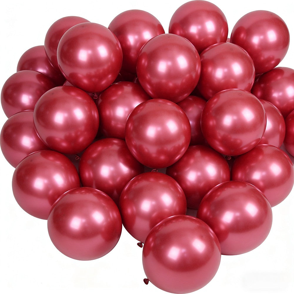50pcs 5-12inch Chrome Metallic Balloons Happy Birthday Valentine's Day New Year Anniversary Wedding Birthday Party Decorations