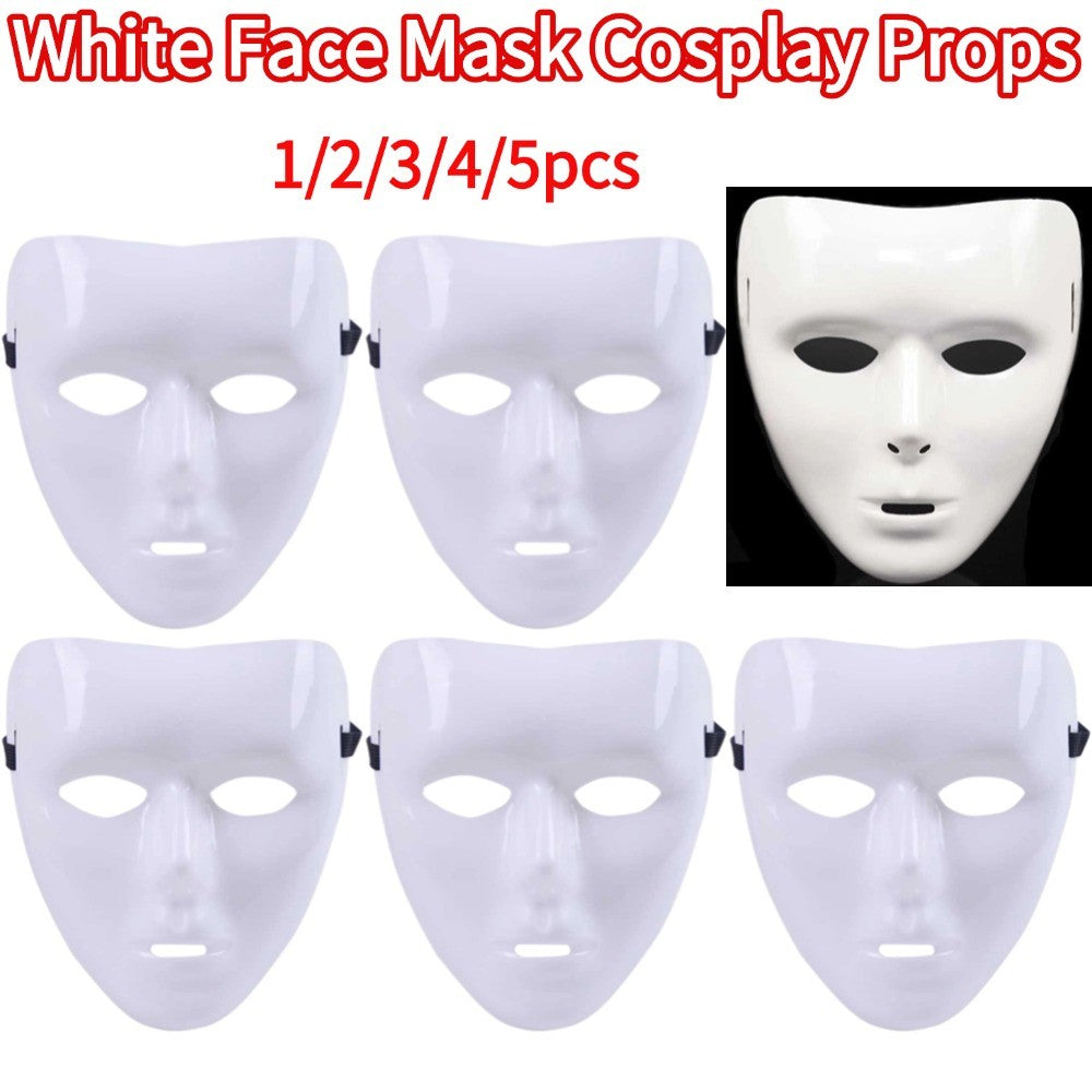 Halloween Jabba WockeeZ Dance Mask Hip-Hop Street Dance White Performances Mask For Man Women White Face Mask Cosplay Props