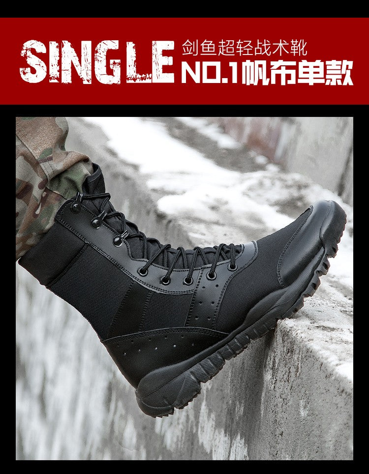Bota Tática Leve de Verão para Combate Masculina e Feminina, Treino de Escalada, Impermeável, Caminhada ao Ar Livre, Sapatos de Malha Respirável