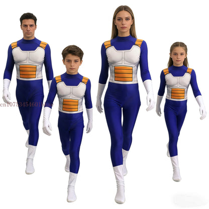 Men's Vegeta TRUNKS Kids Adult Cosplay Costume Super Saiyan Boys Youth GOKU Torankusu Halloween Jumpsuit Bodysuit Party Dress Up