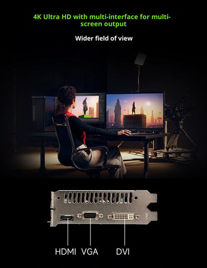 Memória de 128 bits, alta velocidade de 5000MHz para escritório fluido e vídeo HD SEJISHI NVIDIA GeForce GT740 4GB GDDR5 Placa Gráfica
