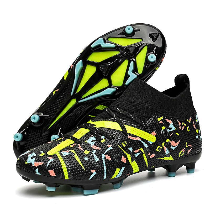 LiXingMing Football Boots Men White Professional High-Tops Soccer Society Cleats Football Shoes Non-Slip Match Training Sneaker