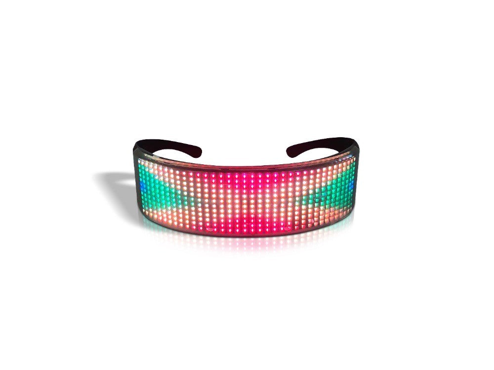 App Control Bluetooth Led Party Glasses Customized Languages USB Charge Flashing  Luminous Eyewear Christmas Concert Sunglasses