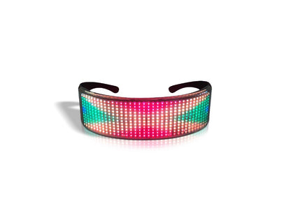 App Control Bluetooth Led Party Glasses Customized Languages USB Charge Flashing  Luminous Eyewear Christmas Concert Sunglasses