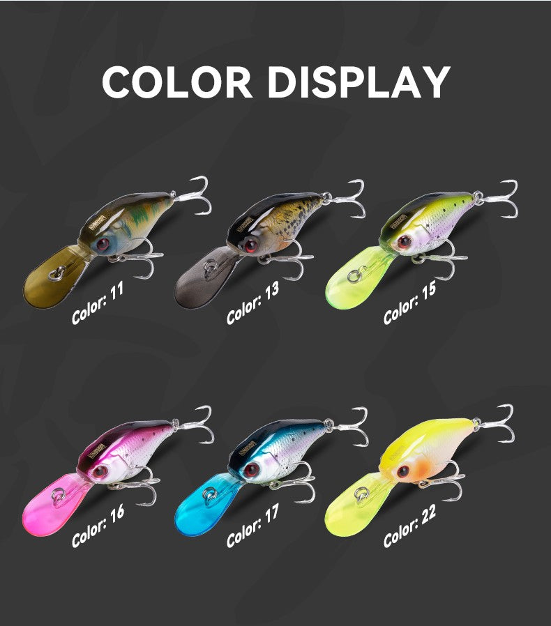 Iscas de Pesca Kingdom de Afundamento Lento 5g 50mm Minnow Crankbaits Pequenas Iscas Artificiais Duras Crank Wobblers de Pesca para Truta