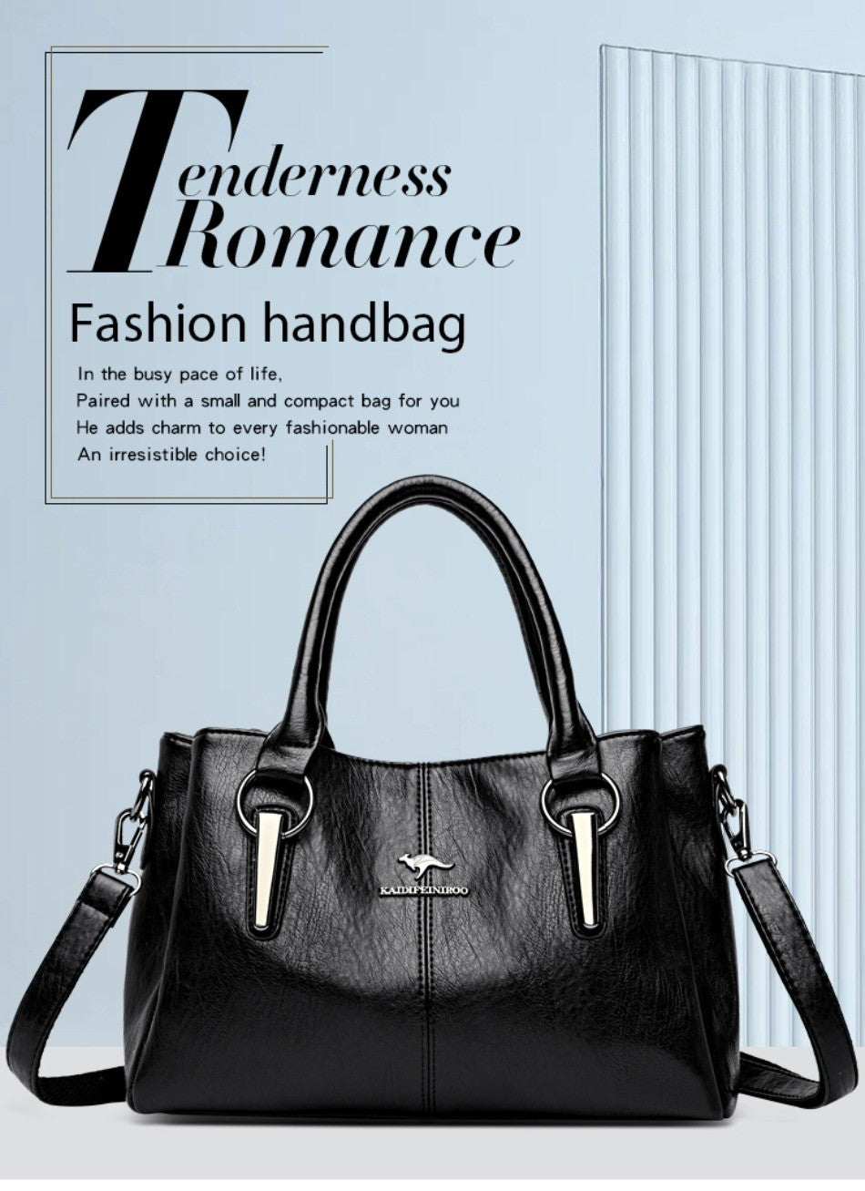 Genuine 3Layers High Quality Soft PU Leather Ladies Shoulder Crossbody Bags for Women  Luxury Handbags  Women  Designer A Main