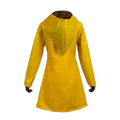 Little Nightmares Six Cosplay Costume Little Nightmare Yellow Raincoat PU Leather Cloak for Adults Children Halloween Costumes