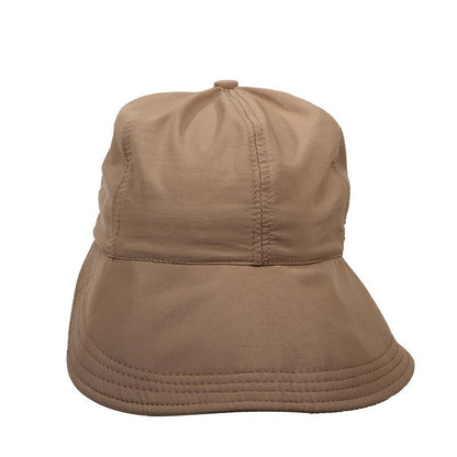 Chapéu de pescador feminino de verão com aba larga, chapéu de sol dobrável e portátil para meninas, chapéu de sol simples ajustável para proteção solar ao ar livre