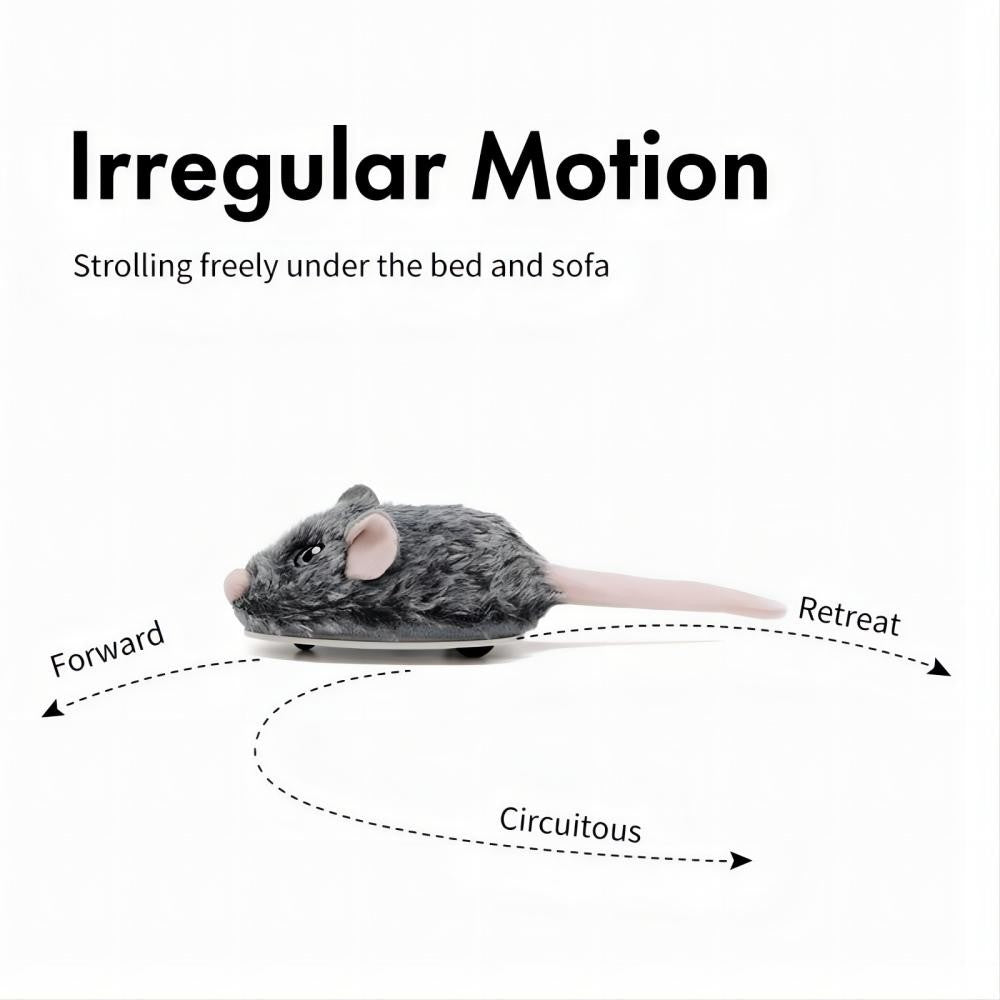 Rato de Brinquedo para Gatos Recarregável com Sensor de Movimento, Som de Rato, Brinquedos Interativos para Gatos, Brinquedo para Gatos com Som de Rato