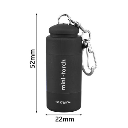 USB Rechargeable LED Multifunctional Strong Light Pocket Keychain Flashlight Waterproof Outdoor Hiking Camping Mini Flashlight