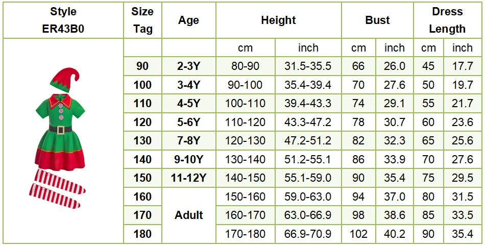 Kids Adult Christmas Clothing Set Kids Tops Pants Hat Belt Children Xmas Clothes Baby Boy Girl Birthday Outfit Elves Costume