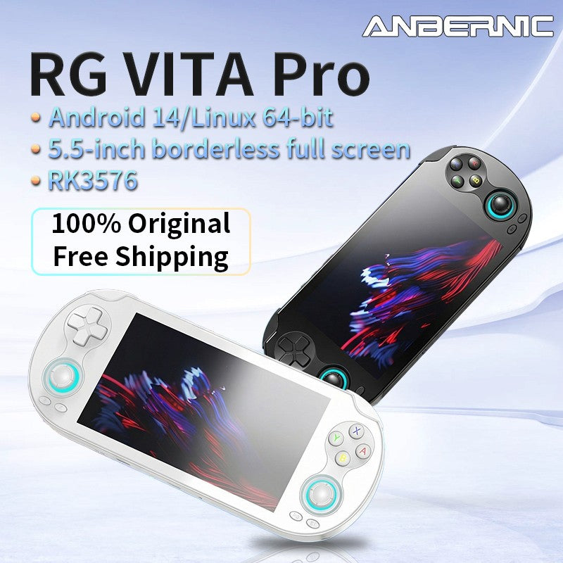 ANBERNIC RG VITA pro Handheld Game Console IPS Touchscreen 5000mAh Video Gaming Player AI Streaming Compatible RixelHK