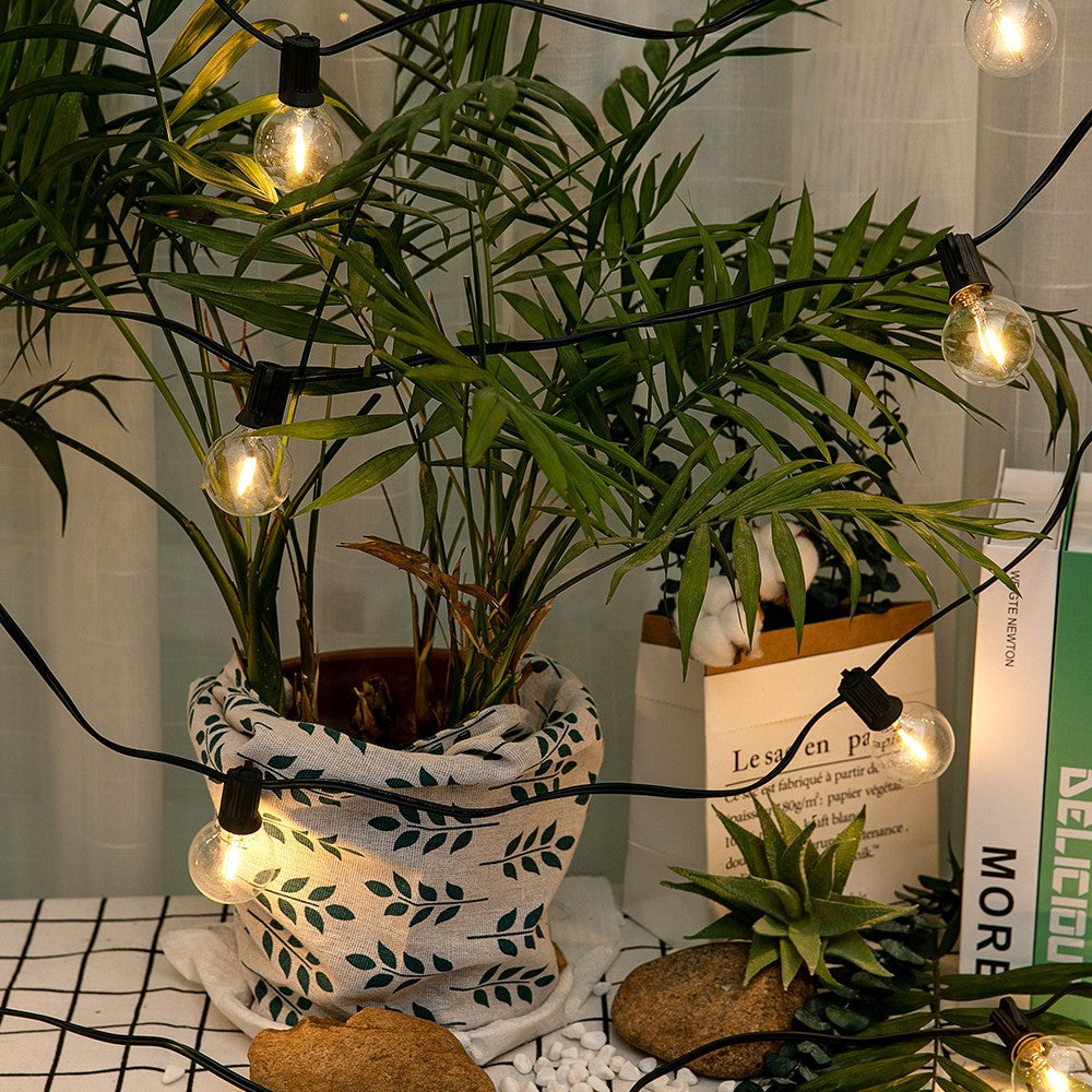 Outdoor LED Waterproof G40 String Light EU Plug Shatterproof Light Bulb Garden Fairy String Lights for Patio Festoon Party Decor