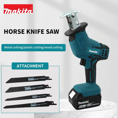 Makita - Serra Sabre sem Fio e sem Escovas, Ferramenta Elétrica, Portátil, para Madeira, Tubos de Metal, Motosserra para Corte, 18V, ML-505