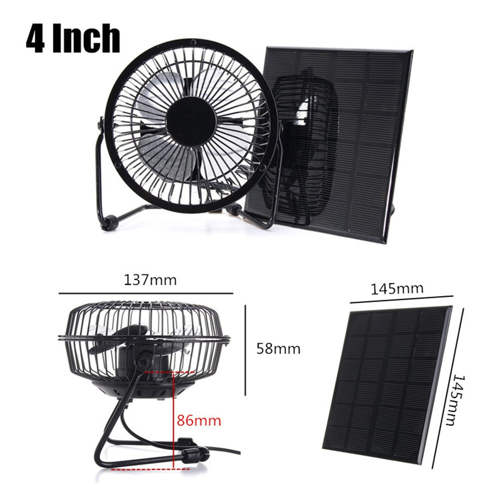 5W USB Solar Exhaust Fan Air Extractor Mini Ventilator Solar Panel Powered Fan