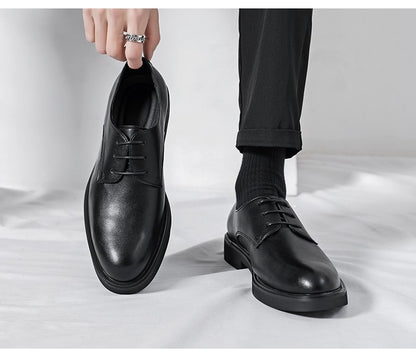 Classic Brogue Office Leather Shoes Men Casual Business Leather Shoes Korean Formal Oxford Men's Dress Shoes