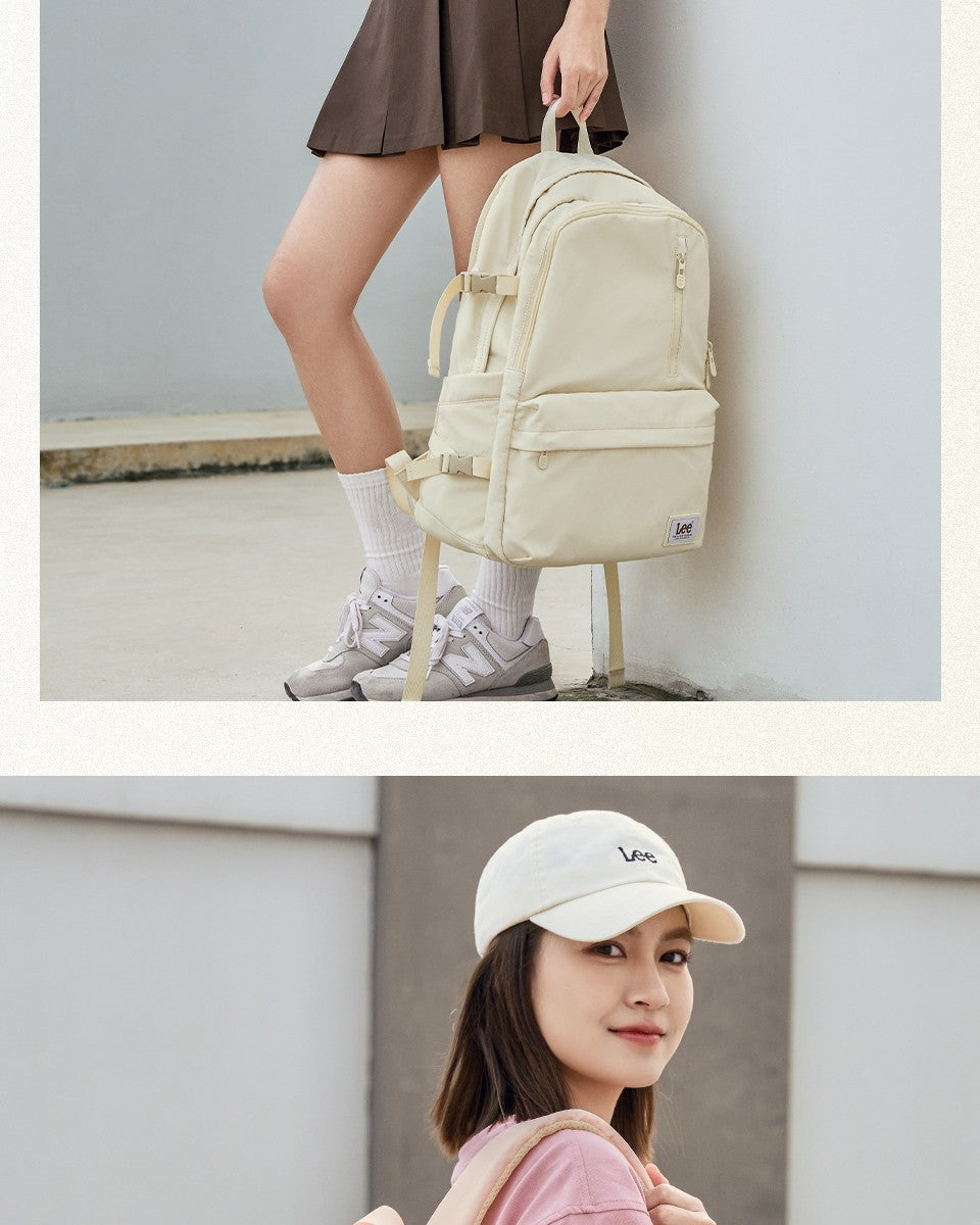 Mochila LEE de grande capacidade para viagem, para notebook de 15,6 polegadas, à prova d'água, de nylon casual, para adolescentes, faculdade, escola, masculino e feminino