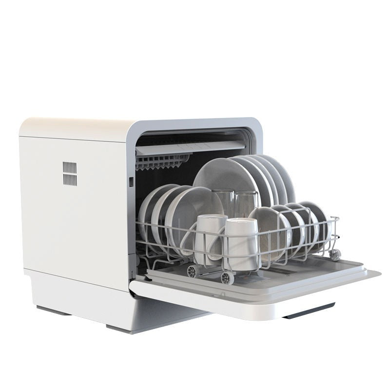 8 Sets Compact Built-in Stainless Steel Electric Dishwasher Customized Integrated  Dishwashing Machine Black Household Hotel