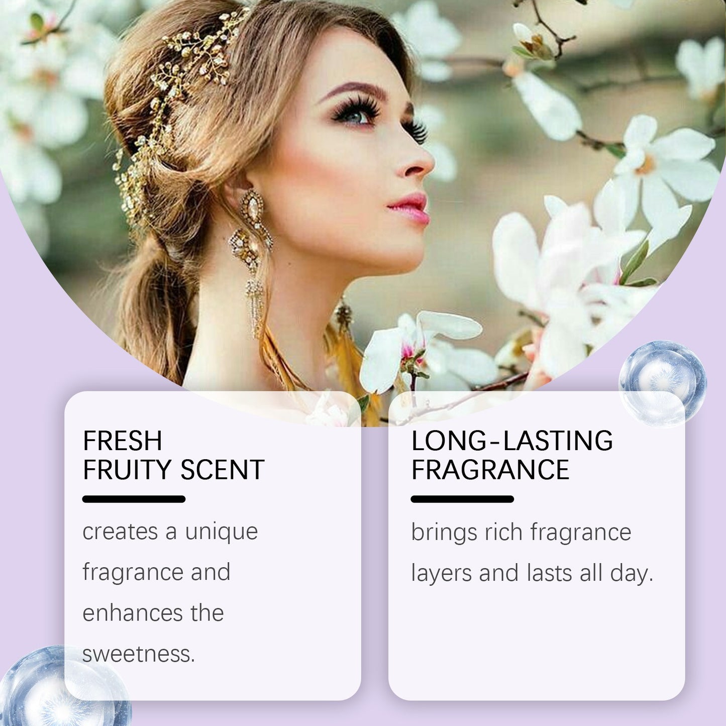 Roxelis 1 Conjunto de Perfume em Spray Corporal de Longa Duração com Fragrância de Frutas Frescas para o Dia a Dia, Encontros, Glamour, Flertes e Perfume Elegante
