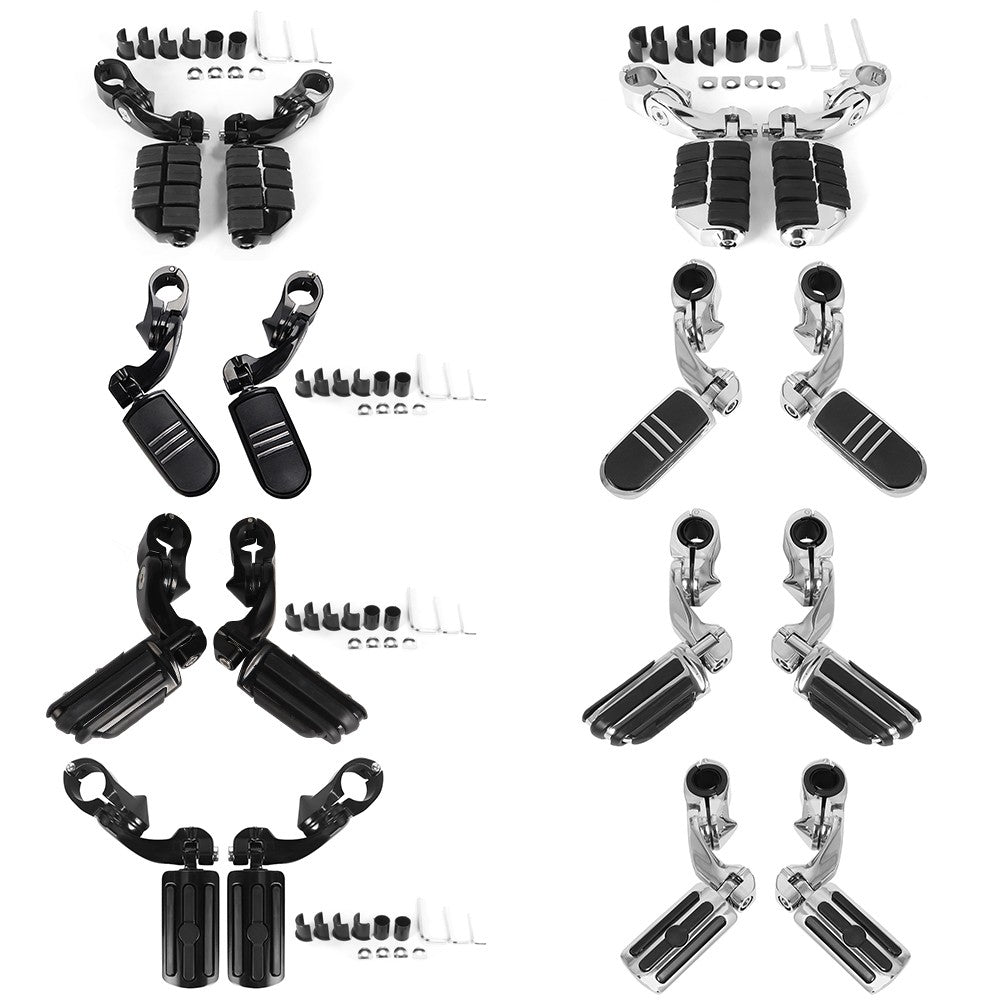 1 1/4" 32mm Motorcycle Foot Rest Highway Engine Guard Foot Pegs Mount Footrest For Harley Touring Honda Kawasaki Suzuki Yamaha