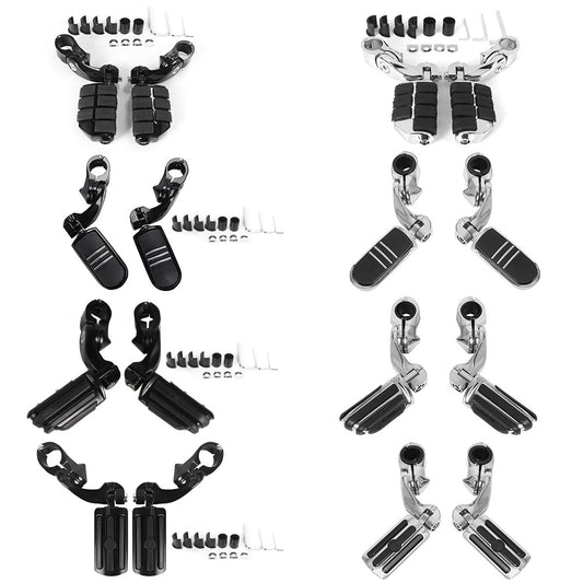 1 1/4" 32mm Motorcycle Foot Rest Highway Engine Guard Foot Pegs Mount Footrest For Harley Touring Honda Kawasaki Suzuki Yamaha