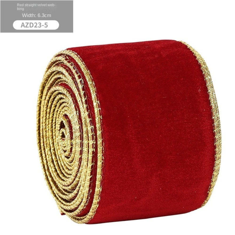 New 2m Christmas Ribbon DIY Lmitation Linen Fabric Swirl Ribbon Christmas Tree Ribbon Plaid Bow Snowflake Burlap Ribbon