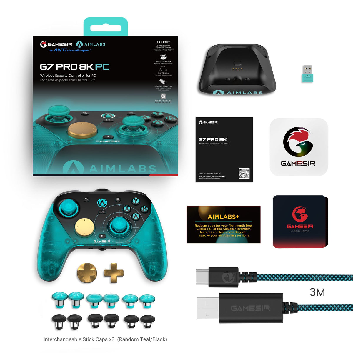 GameSir G7 Pro 8K Aimlabs Edition Wireless Gaming Controller for Nintendo Switch 2, Android, iOS, Steam and Windows PC Joystick