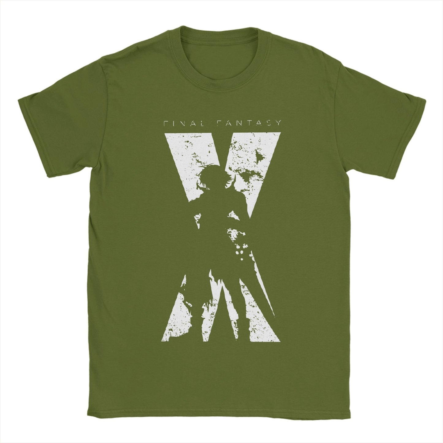 Men's Final Fantasy X Minimal T Shirts  Cotton Tops Novelty Short Sleeve Crewneck Tees Party T-Shirts