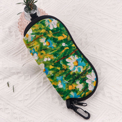 Vintage Van Gogh Sunglasses Box Glasses Soft Cloth Bags Glasses Case Women Zipper Sunglasses Bags Eyeglasses Case Eyewear Bag