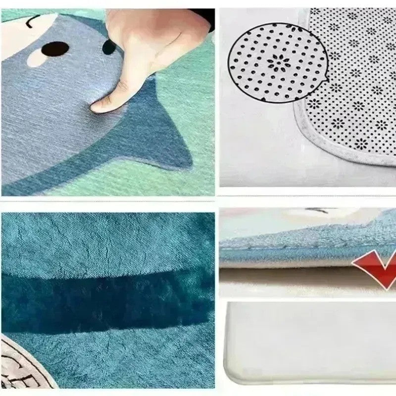 Stitch Large-area Pad Washable Polyester Cartoon Pad Suitable for Living Rooms and Bedrooms Perfect for Anime Home Decoration