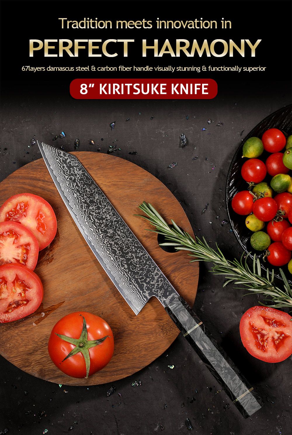 Professional 67-layer Damascus Japanese Kitchen Nakiri Gyuto Chef bread boning Knife Set Home kitchen tool with Carbon Fiber HD